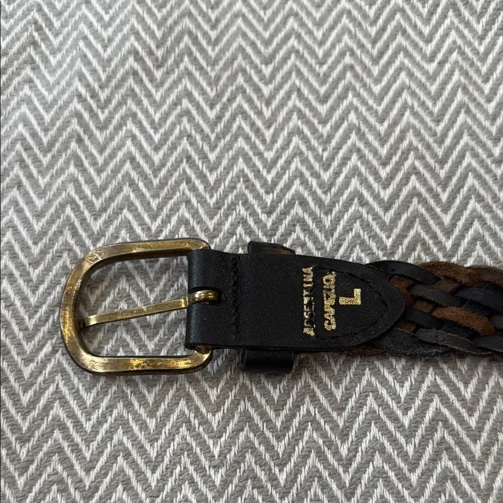 Capezio Colorful Genuine Leather Vintage Braided Multicolor Belt
